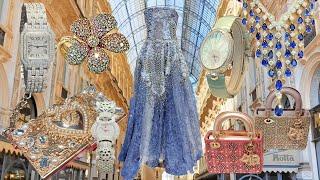 Shopping in Milan: ARMANI, ZIMMERMANN, D&G, AQUAZZURA, DAMIANI, CARTIER.. Luxury Shopping Vlog 2024.