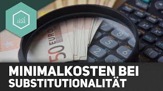 Minimalkostenkombination bei substitutionalen Produktionsfunktionen