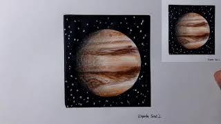 Como dibujar al planeta Jupiter paso a paso | How to draw the planet Jupiter