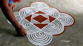 Aani madham Rangoli  Friday kolam  daily muggulu