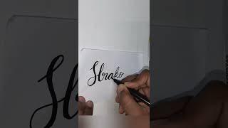 Name request in calligraphy design | Strako | #shorts | Calligraphy name art