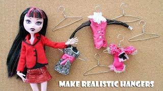 How to make REALISTIC DOLL CLOTHES HANGERS - Easy Doll Crafts - simplekidscrafts - simplekidscrafts