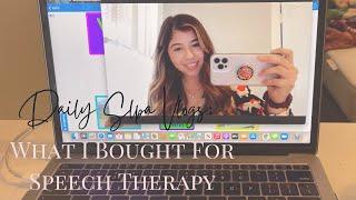 SLPA Daily Vlog | My Therapy Materials | Zoom Sessions | Speech Therapist Assistant | Clinical