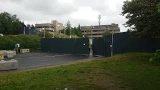 Clondalkin IPAS centre, view of main entrance near roundabout.