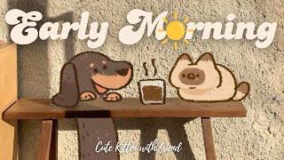 Early Morning Coffee Lofi ️1 Hr Song lofi chill【Cute lofi music mix】  study/aesthetic/chill