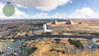 [Gameplay] Microsoft Flight Simulator 2024 | Giza pyramids and Cairo city (Egypt)