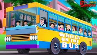 Wheels on the Bus - English Nursery Rhymes for Children | Kids song | Galatta Kids | Bus song