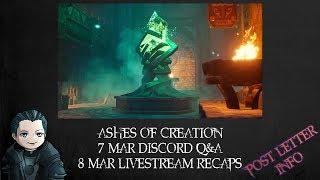 Ashes of Creation - 8 March Livestream Recap