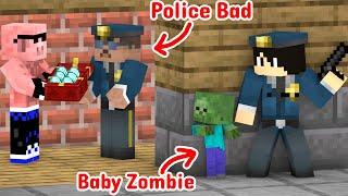 Baby Zombie and Bad Police - Minecraft Animation