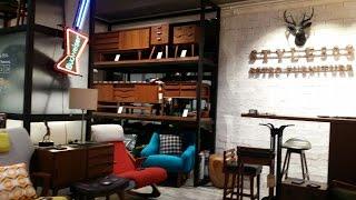 Walk through style50s furniture showroom