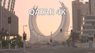 Qatar 4K - Driving Downtown - Skyline Sunrise