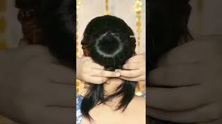 Self Bun Hairstyle | easy party juda | Thin hair hack | #hairstyles Kaur Tips