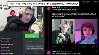 xQc Reacts to Dexerto Posting Him While He's Live