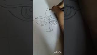 Draw with me - durga outline tutorial ... #durgapuja #art #SUBHANGIart# drawing# unique