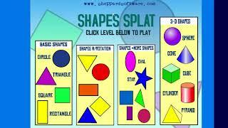 Shapes Splat - Early Geometry Math Game - Sheppard Software