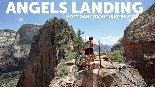 Hiking ANGELS LANDING during a HEAT WAVE! That's 45°C / 113°F • The Grand USA Road Trip (Part 6)