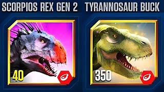 AQUATIC TOUR_SCORPIOS REX GEN 2 VS TYRANNOSAUR BUCK | JURASSIC WORLD THE GAME