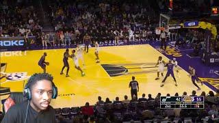 REACTING TO JAZZ at LAKERS FULL GAME HIGHLIGHTS!!