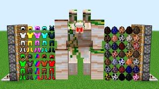 x42 apha iron golem + all new armors and x100 eggs minecraft combined