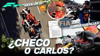 ¿¿el CULPABLE?? La POLEMICA con el ACCIDENTE CHECO PEREZ y SAINZ y... ¡TIENE CONSECUENCIAS!