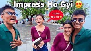 Flirting With Random Cute Girls  | Cute Girls Reaction In Mumbai  | Tiger Kirar Vlogs