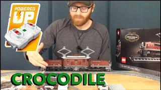 LEGO #10277 Crocodile Locomotive + POWERED UP Motor