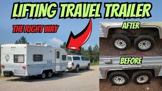 TRAILER LIFT - HOW TO LIFT YOUR TRAILER - THE CORRECT WAY TO LIFT YOUR TRAVEL TRAILER  OR 5TH WHEEL