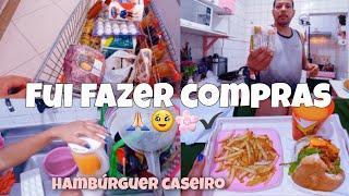 FUI FAZER COMPRAS/ Ele Jogou o queijo no lixo‍️Noite de hambúrguer caseiro/Fiz Suco de manga/vlog