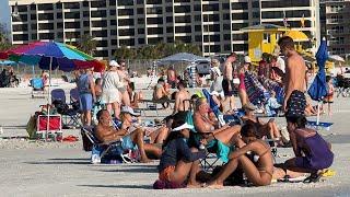 Siesta Key Beaches Packed With Tourists Despite Hurricanes?