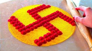 शुभ दीपावली 🪔🪷 लक्ष्मी पूजन 🪷🪔 special rangoli using easy trick/Happy Diwali rangoli/Diwali rangoli