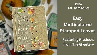 Easy Multicolor Stamped Leaves | The Greetery