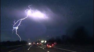 Driving Into Microburst Thunderstorm Indianapolis (4/8/2020)