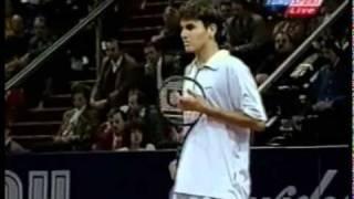 Roger Federer vs Andre Agassi in Basel 1998