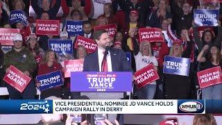 Vice presidential nominee JD Vance holds campaign rally in Derry