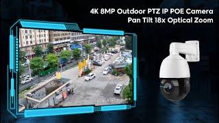 Compatible Hikvision 4K 8MP 18X Optical Zoom Outdoor PTZ Camera