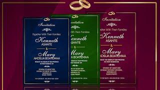 How To Design a WEDDING INVITATION CARD - Step by Step Photoshop Tutorial