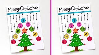  Christmas Greeting Card  | Easy & Beautiful Christmas Card Idea | How to Make Cute Christmas Card