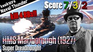 [War Thunder Naval] Super Dreadnought | HMS Marlborough (1927)：Iron Duke Class Battleship | 2K QHD