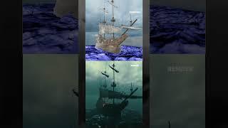 Ship in storm 3d animation
