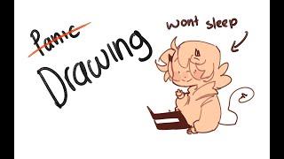 Pulling an all nighter , draw with me  || Clip studio paint