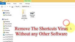 How to Remove shortcuts virus from USB pandrive (quick fix)