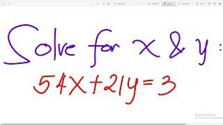 Linear Diophantine Equation // Number Theory