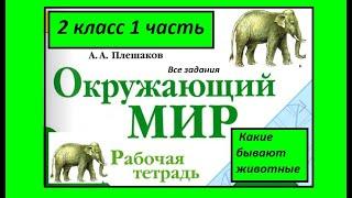 Окружающий мир 2 класс рабочая тетрадь. Какие бывают животные. Все задания