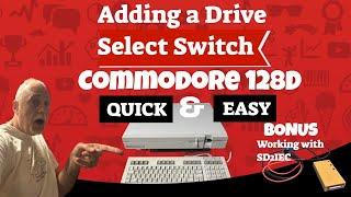 Commodore 128D adding a drive 8 - 9 Select switch and working with the SD2IEC 1541 Drive Emulator