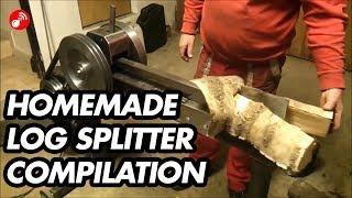 Homemade Log Splitter Compilation