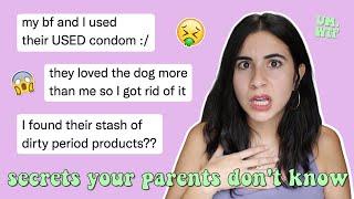 Secrets You're Keeping from Your Parents 5 (y'all are SO wrong for this) | Just Sharon