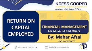 Return on Capital Employed (ROCE) I Financial Management I by Mahar Afzal