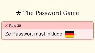 Two German Idiots Try Solving The Password Game