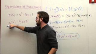 Free Math Lessons Operations of Functions Composition