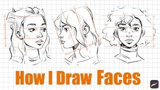 How I Draw Faces - Tutorial